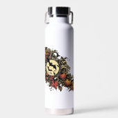 Herfstbladeren. Halloween patroon. Waterfles (Voorkant)