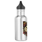Herfstbladeren. Halloween patroon. Waterfles (Links)