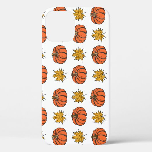 Herfstbladeren: handgetekend pompoenpatroon Case-Mate iPhone case (Achterkant)