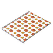 Herfstbladeren: handgetekend pompoenpatroon notitieboek (Linkerzijde)