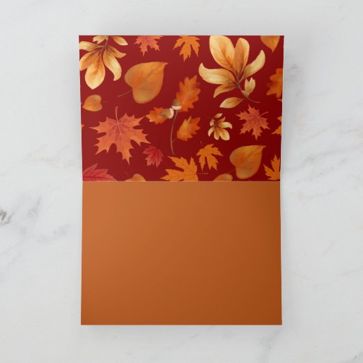 Herfstbladeren Herfst Bliss  Kaart (Binnen)