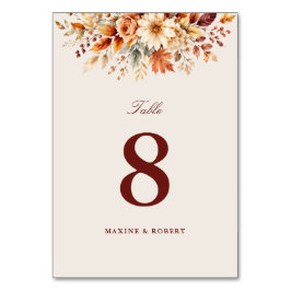 Herfstbladeren Herfst Botanische Aquarel Bruiloft Kaart
