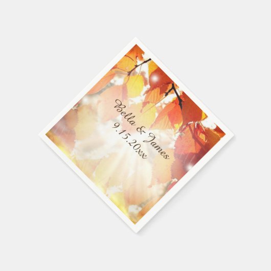 herfstbladeren herfst bruiloft Collectie servetten (Hoek)