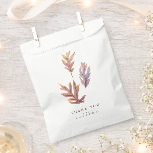 Herfstbladeren herfst bruiloft dank je wel bedankzakje (Geknipt)