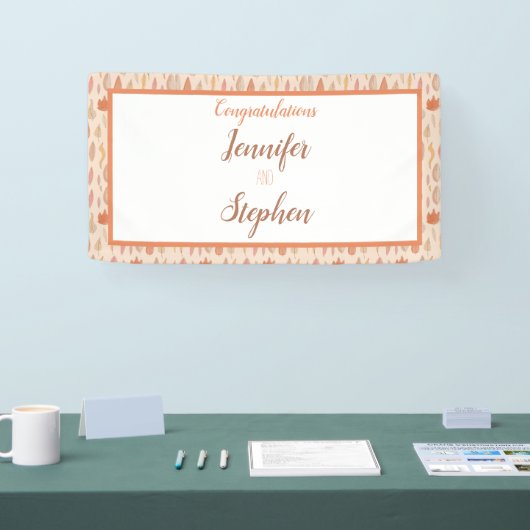 Herfstbladeren Herfst Bruiloft Uitnodiging Spandoek (Beurs)