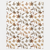 Herfstbladeren herfst in warme winter Gezellig blo Fleece Deken (Voorkant)