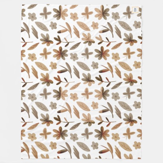 Herfstbladeren herfst in warme winter Gezellig blo Fleece Deken (Voorkant)