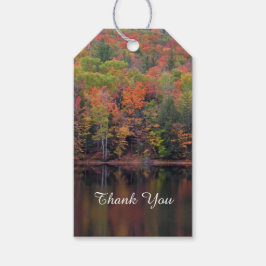 herfstbladeren Herfst kleur scène geschenk Label Cadeaulabel