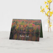 herfstbladeren Herfst kleur scène Wenskaart Kaart (Gele Bloem)