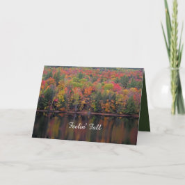 herfstbladeren Herfst kleur scène Wenskaart Kaart