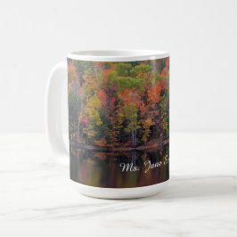 Herfstbladeren Herfst Kleurenscène Koffie Mok