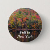 Herfstbladeren Herfst Kleurenscène Pin Button (Voorkant)