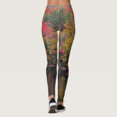 Herfstbladeren Herfst Kleurenscène Vrouwen Legging (Achterkant)