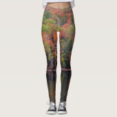 Herfstbladeren Herfst Kleurenscène Vrouwen Legging (Voorkant)
