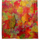 Herfstbladeren Herfst Kleurrijke Natuur Seizoensbl Douchegordijn (Voorkant)