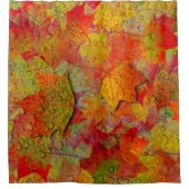 Herfstbladeren Herfst Kleurrijke Natuur Seizoensbl Douchegordijn (Voorkant)