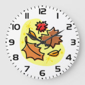 Herfstbladeren Herfst kleurrijke seizoensgebonden Grote Klok (Voorkant)