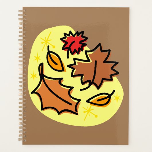Herfstbladeren Herfst kleurrijke seizoensgebonden Planner (Voorkant)