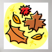 Herfstbladeren Herfst kleurrijke seizoensgebonden  Poster (Voorkant)