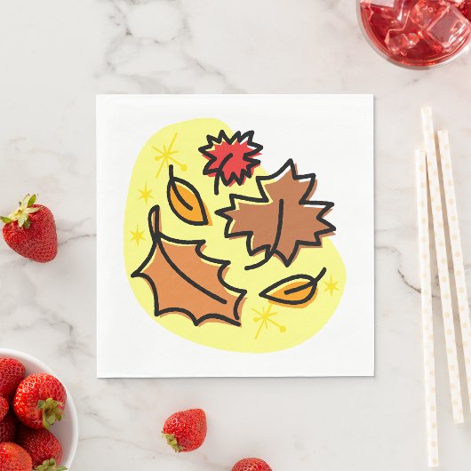 Herfstbladeren Herfst kleurrijke seizoensgebonden  Servet