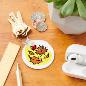 Herfstbladeren Herfst kleurrijke seizoensgebonden Sleutelhanger