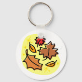 Herfstbladeren Herfst kleurrijke seizoensgebonden Sleutelhanger (Voorkant)