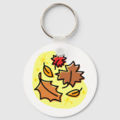 Herfstbladeren Herfst kleurrijke seizoensgebonden Sleutelhanger (Achterkant)