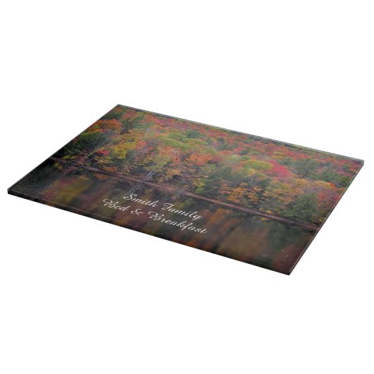 Herfstbladeren Herfst kleurscène snijplank (Hoek)