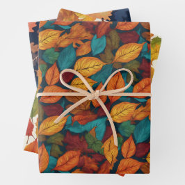 Herfstbladeren Herfst Seizoen Natuur  patroon Inpakpapier Vel
