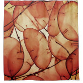 Herfstbladeren Herfst Terracotta Natuur Seizoensge Douchegordijn (Voorkant)