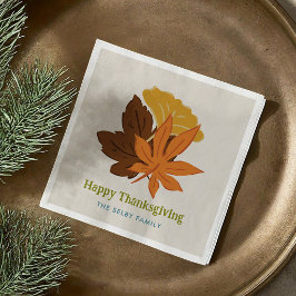 Herfstbladeren Herfst Vrolijke Thanksgiving Servet