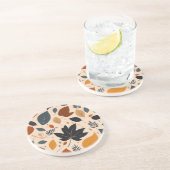 Herfstbladeren Herfstesdoornblad Zandsteen Onderze Onderzetter (Zijkant)