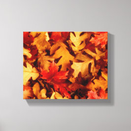 Herfstbladeren - Herfstkleuren Canvas Afdruk
