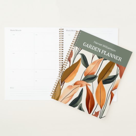 Herfstbladeren Herfstkleuren Elegante Tuin Tuinier Planner (Display)