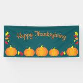 Herfstbladeren Herfstpompoen Thanksgiving Spandoek (Horizontaal)