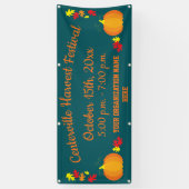 Herfstbladeren Herfstpompoenoogstfeest Spandoek (Verticaal)