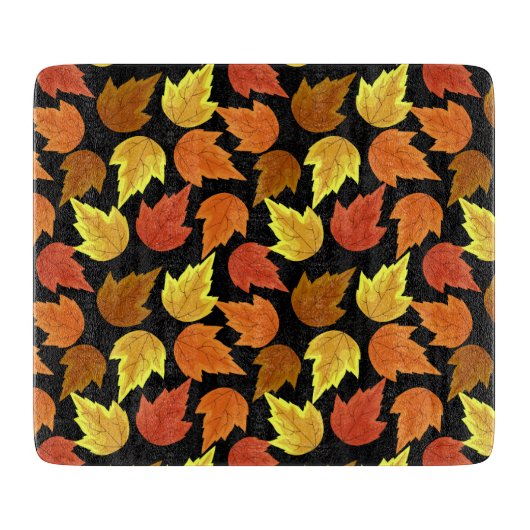 Herfstbladeren Herfstseizoen Thanksgiving Hallowee Snijplank (Voorkant)