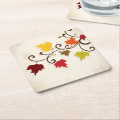 Herfstbladeren Herfstvakantie Thanksgiving Kartonnen Onderzetters (Schuin)