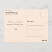 Herfstbladeren & Hoorn van Overvloed Thanksgiving  Briefkaart (Achterkant)