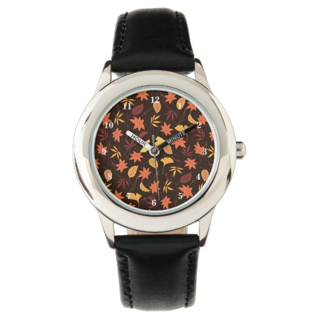 Herfstbladeren Horloge Val (Voorkant)