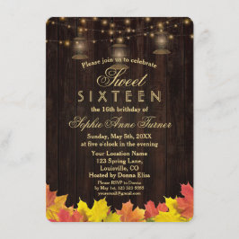 Herfstbladeren Hout Oude Lantaarns ZOETE ZESTIEN Kaart