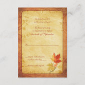 Herfstbladeren Huwelijk Antwoordkaart (RSVP-kaart) RSVP Kaartje (Achterkant)