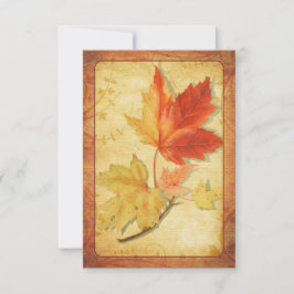 Herfstbladeren Huwelijk Antwoordkaart (RSVP-kaart) RSVP Kaartje