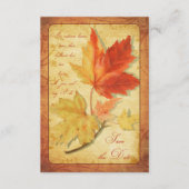 Herfstbladeren Huwelijk Save the Date Aankondiging (Voorkant)
