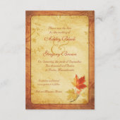 Herfstbladeren Huwelijk Save the Date Aankondiging (Achterkant)