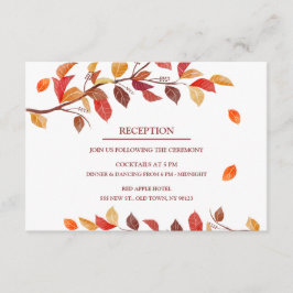 Herfstbladeren Huwelijksreceptie Kaarten
