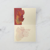 Herfstbladeren II Dankkaart Bedankkaart (Binnen)