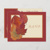 Herfstbladeren II RSVP kaart (Voorkant / Achterkant)