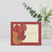 Herfstbladeren II RSVP-kaart RSVP Kaartje (Staand voorkant)