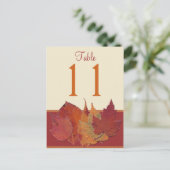 Herfstbladeren II Tafelnummer Post Kaart (Staand voorkant)